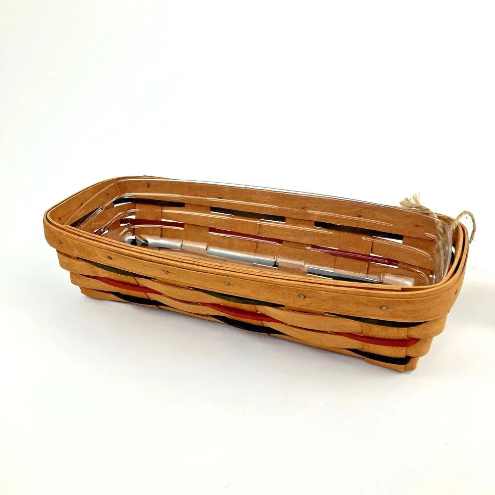 Longaberger Woven Traditions Cracker Basket Set 1993 | Signed VTG #14532